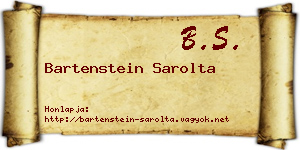 Bartenstein Sarolta névjegykártya